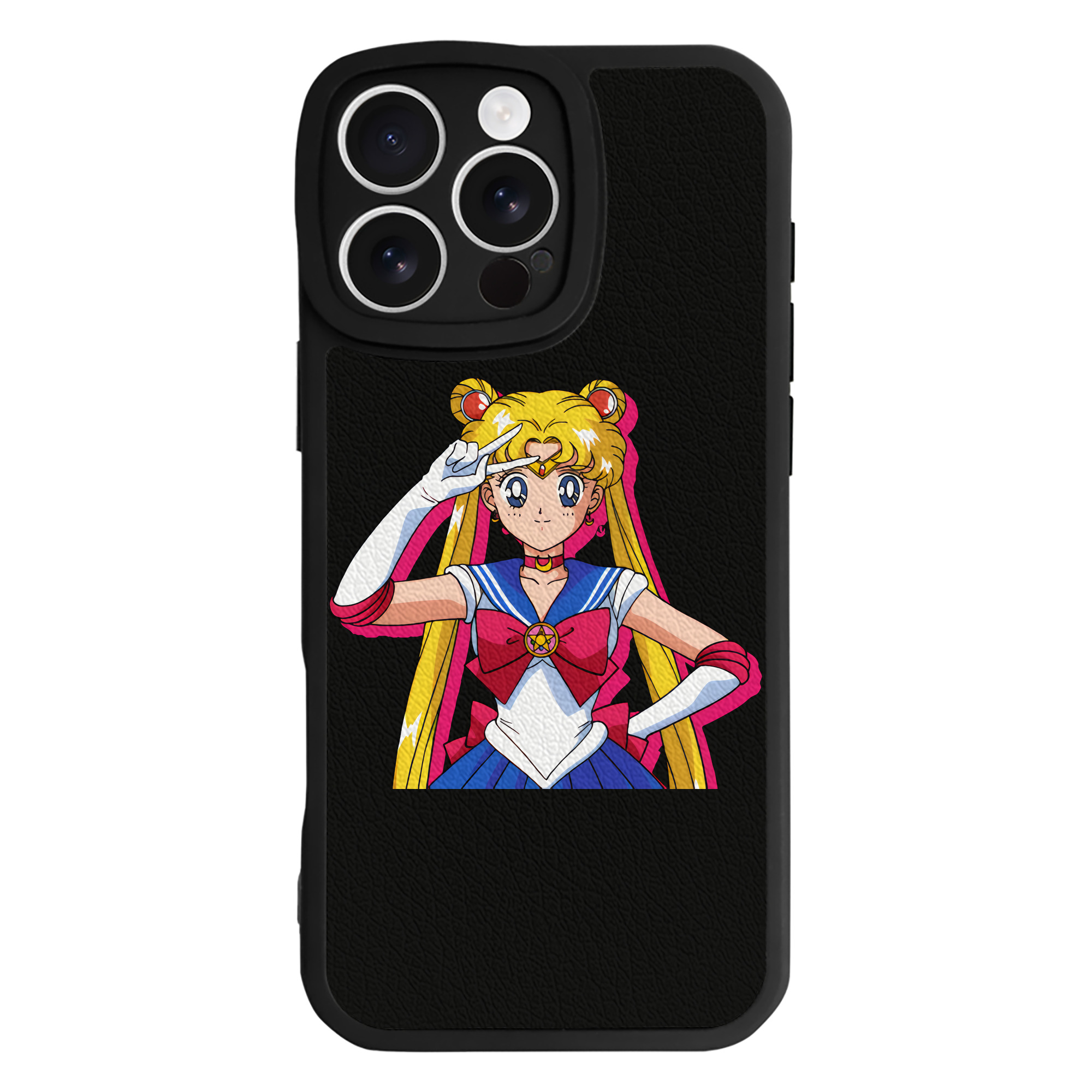 （画像用） 美少女戦士セーラームーン 月野 うさぎ つきの うさぎ Sailor Moon Tsukino Usagi 【iPhone 16シリーズ対応】シリコンスマホケース（レザー調） 材質：シリコン